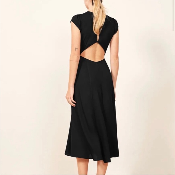 Reformation Gavin Dress in Black EUC, size 2 - Picture 3 of 9